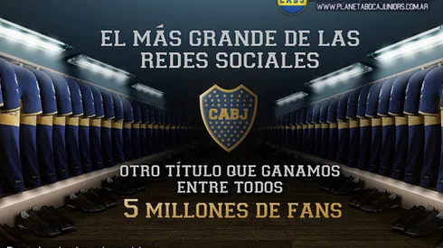 Boca llegó a los 5 millones de fans en Facebook