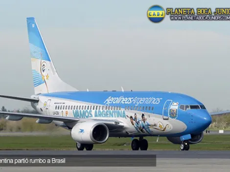 La selección argentina ya está en Brasil