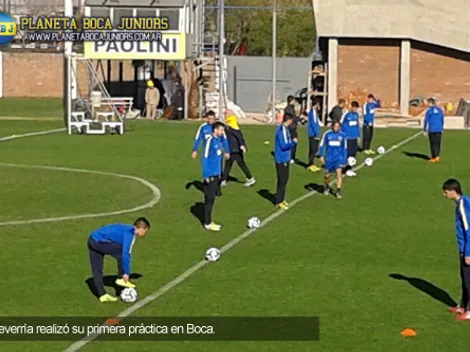 Echeverría entrenó junto al plantel