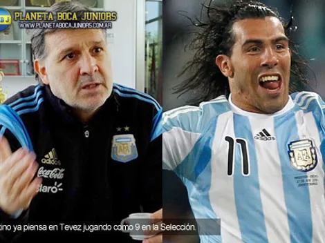 Martino: "A Tevez sólo lo imagino de 9"