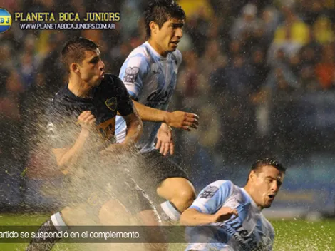 Por la lluvia, se suspendió la parcial victoria de Boca