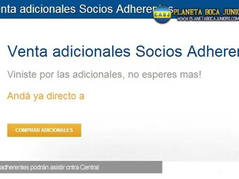 Venta de entradas para adherentes vs. Central