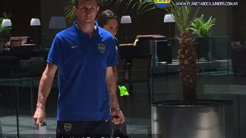 El plantel de Boca llegó a Paraguay