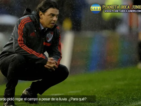 Gallardo pidió regar el césped antes del Superclásico