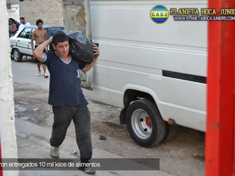 Día del Hincha: Boca repartió los 10 mil kilos de alimentos en comedores