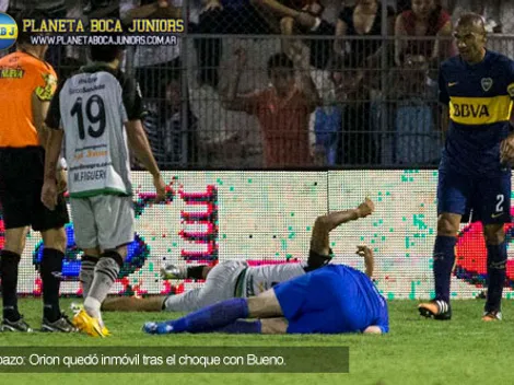 Por el golpe, Orion también salió lesionado