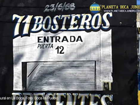 Mural en homenaje a las víctimas de la Puerta 12