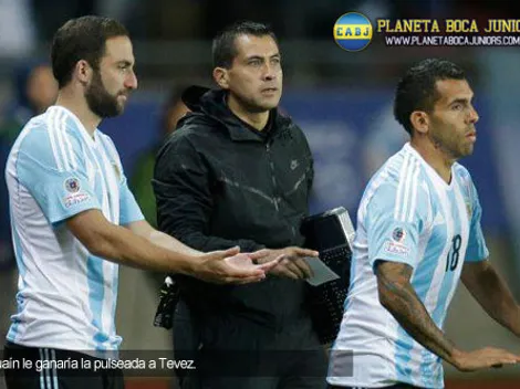 Tevez en el banco