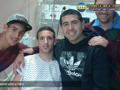 Riquelme también visitó a Ham
