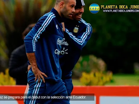 Tevez entrenó con la Selección Argentina