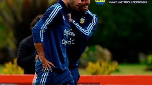 Tevez entrenó con la Selección Argentina