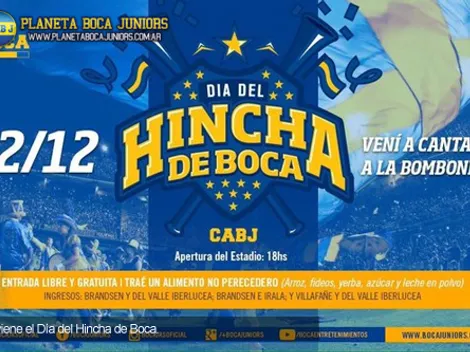 Este sábado, Día del Hincha en La Bombonera