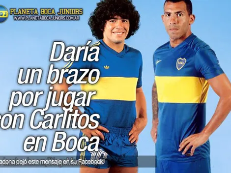 Maradona: "Daría un brazo por jugar con Carlitos en Boca"