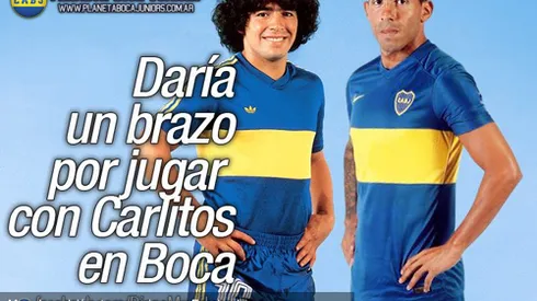 Maradona: "Daría un brazo por jugar con Carlitos en Boca"