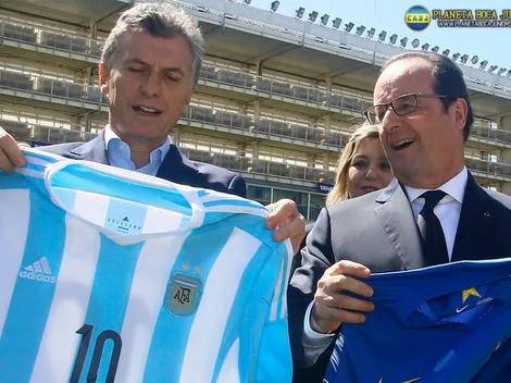 François Hollande estuvo en La Bombonera