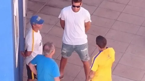 Del Potro, de visita en el club