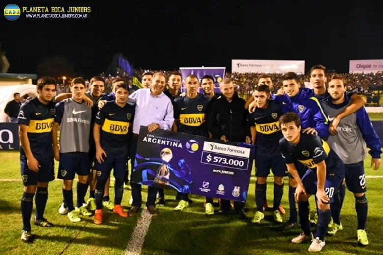 Boca, luego de ganarle a Banfield en Formosa. Foto: Copa Argentina.