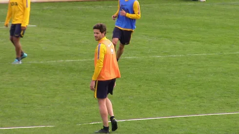 Gago entrenó con la Reserva de Boca