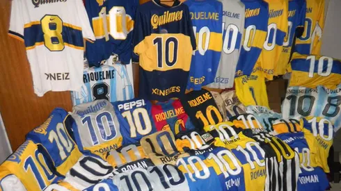Expo Boca: las camisetas de Román