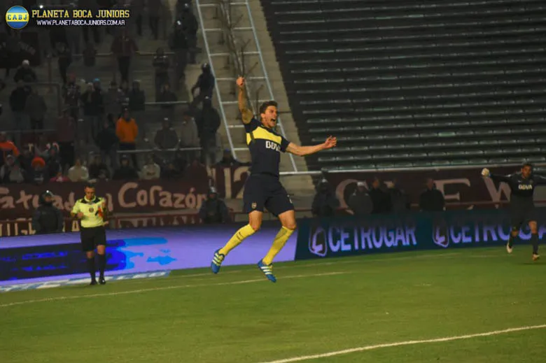 Santiago, a puro festejo. Foto: @CopaArgentina.