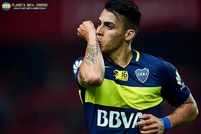 Pavón celebrando su gol ante Sevilla.