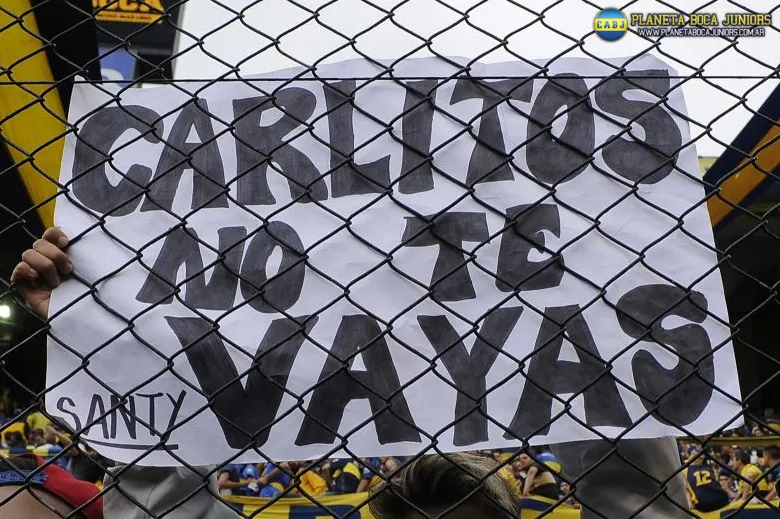 El afiche que se vio en la tribuna. Foto: Prensa C.A.B.J.