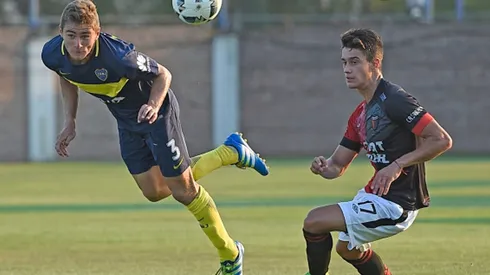 Una de las chances para el Xeneize producto de un cabezazo de Torrejón. Foto: Prensa C.A.B.J.