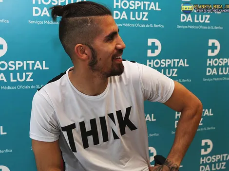 Junior Benítez firmó su contrato y entrenó en Casa Amarilla