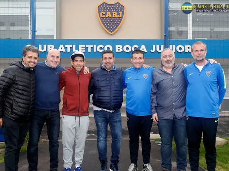 Tevez, de visita en el club