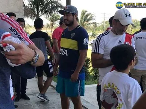 Nunca visto: ¡un hincha de Boca le pidió fotos a los jugadores de River!