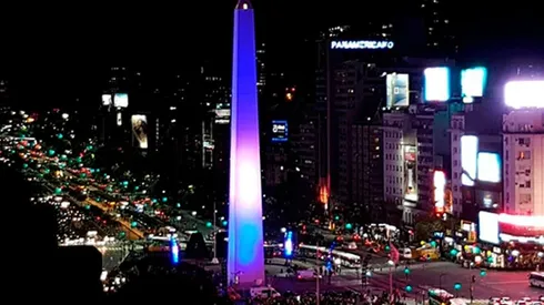 El Obelisco, ¿con los colores de Boca?