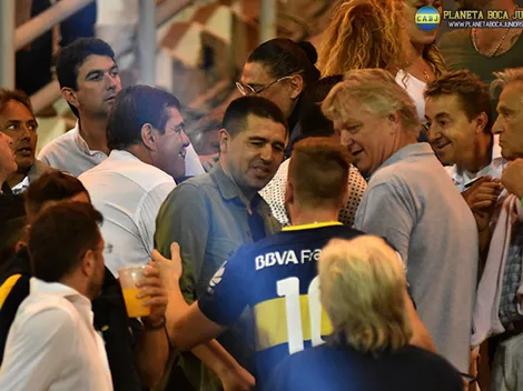 La foto viral de Riquelme con un hincha de River