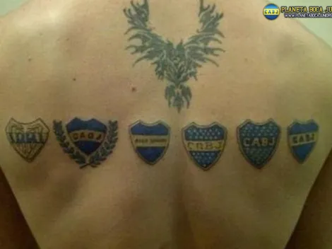 ¡Increíble! Un hincha se tatuó a varios ídolos de Boca en los brazos