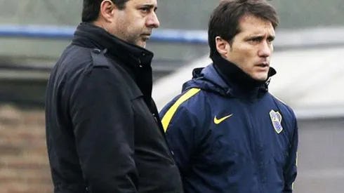 Angelici visitó la práctica y ¿retó a los jugadores?