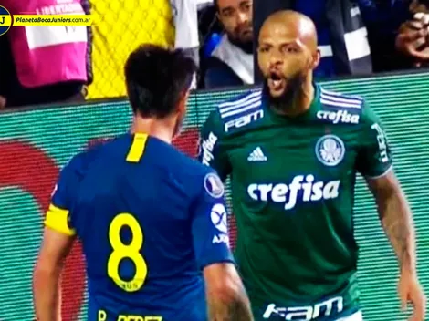 Duro cruce entre Pablo Pérez y Felipe Melo