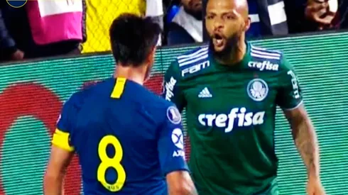 Duro cruce entre Pablo Pérez y Felipe Melo