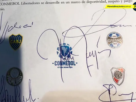 Los cuatro compromisos que firmaron Boca, River, Palmeiras y Gremio