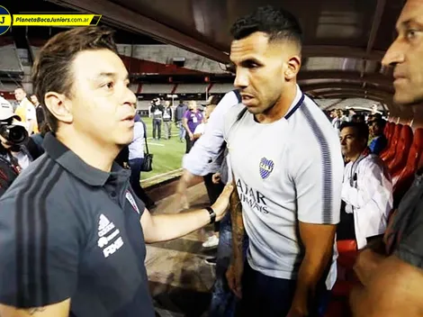 Gallardo charló con el plantel de Boca