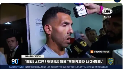Tevez, furioso: atacó a CONMEBOL y a River