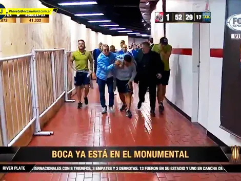 Violento ingreso de Boca al Monumental