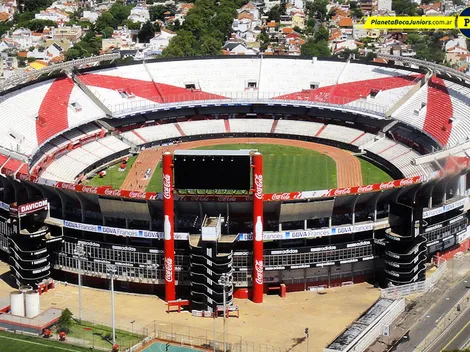 Apareció una pintada en el Monumental