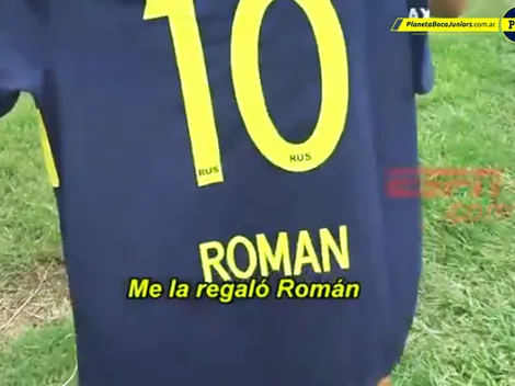 Riquelme le regaló su camiseta a una figura del fútbol argentino