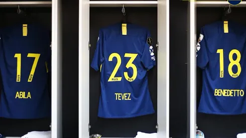 Vestuario xeneize en Madrid