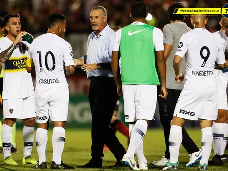 Charla clave entre Tevez y Alfaro