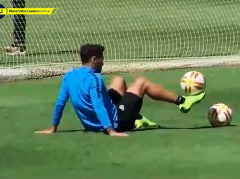 Pura magia de Zárate en el entrenamiento