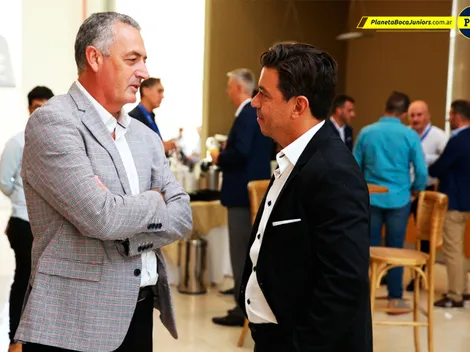 La charla entre Alfaro y Gallardo en la Conmebol