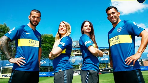 Encuentro Xeneize de Tevez y Benedetto con Las Gladiadoras