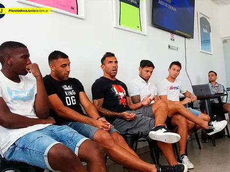 Tevez y Wanchope, mano a mano con los pibes