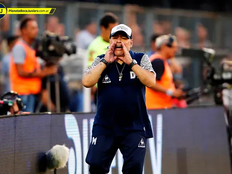 Maradona, enfocado en el partido contra Boca