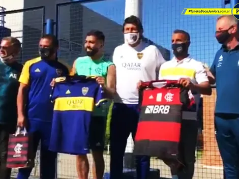 Gabigol y Flamengo visitaron La Bombonera